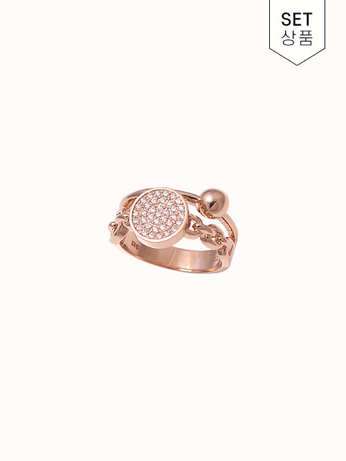 14K 18K 달레인 D 써클 두줄 반지