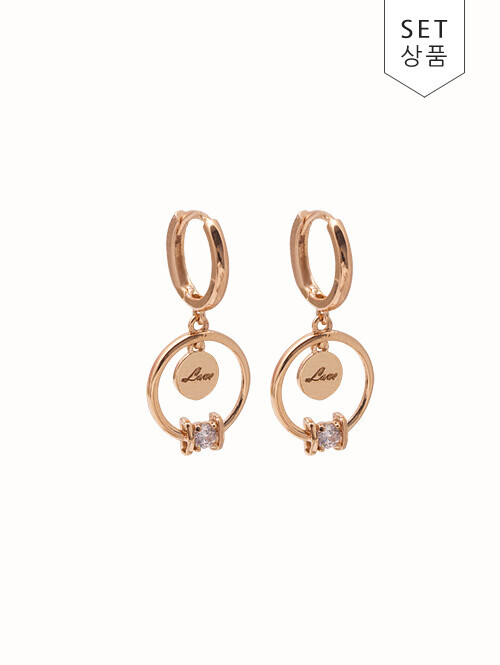 14K 18K 후프 써클 귀걸이