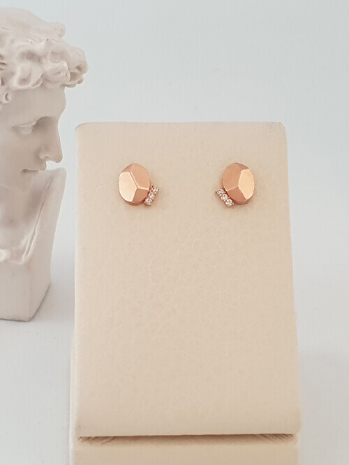 14K 앙리 큐빅 스톤 귀걸이 (핀/침형)