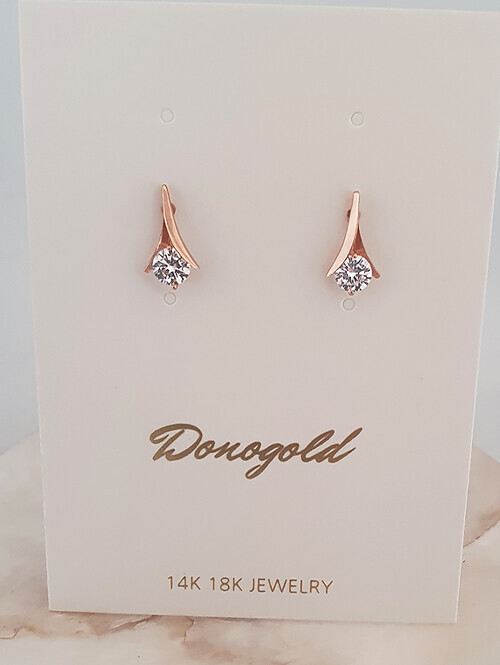 14K 송이 플라워 드롭 귀걸이