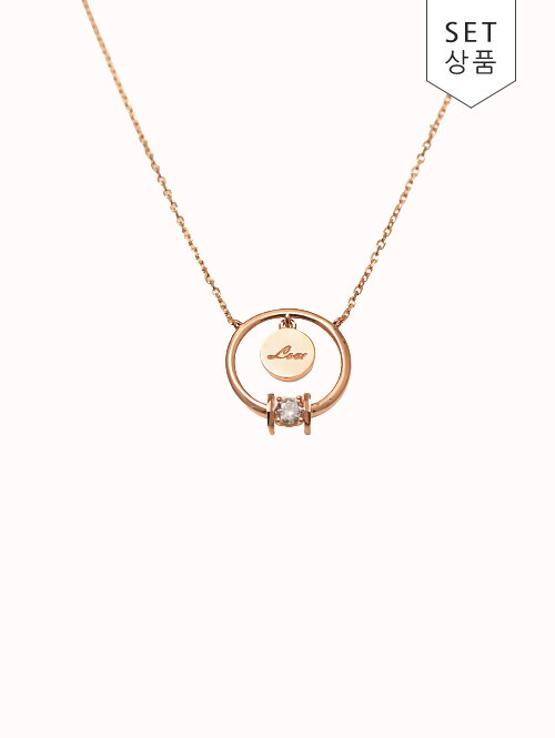 14K 18K 후프 써클 목걸이