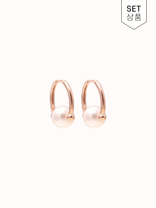 14K 18K 모벤 진주 귀걸이