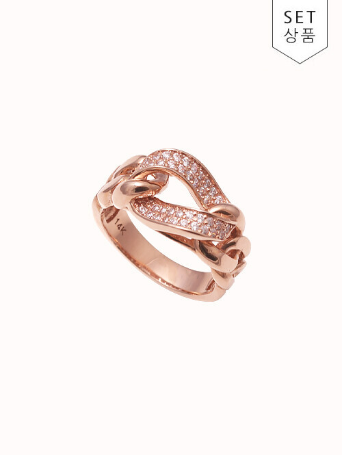 14K 18K 데니안 볼드 체인 반지