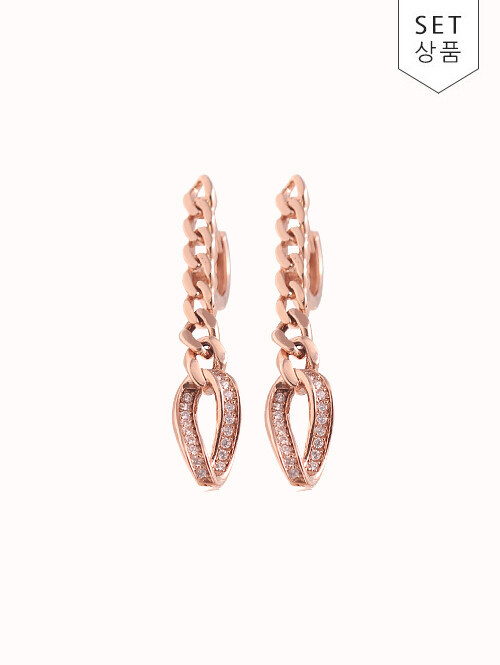 14K 18K 데니안 볼드 체인 귀걸이