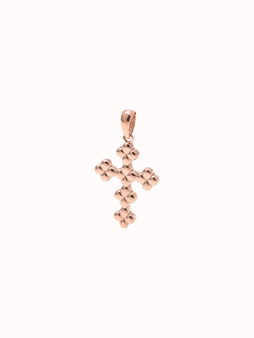 14K 18K 보사 플라워 십자가 펜던트 (체인별도상품)