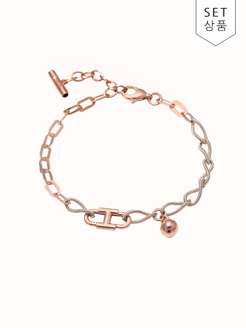 14K 18K 테밀라 H 버클 체인 팔찌