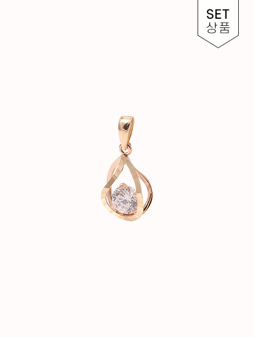 14K 18K 에스렐 투톤 티어스 펜던트 (체인별도상품)