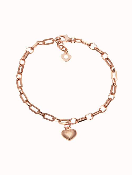 14K 18K 하트벨 체인 팔찌