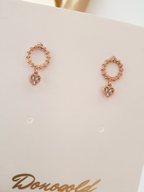 14K 동글동글 하트 귀걸이