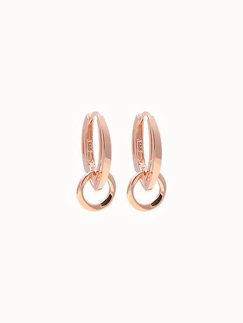 14K 18K 렐스 써클 귀걸이