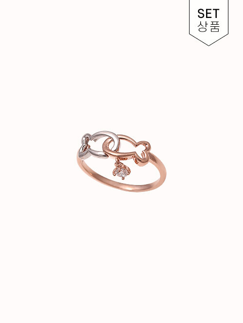 14K 18K 페테 쌍둥이 물고기 반지