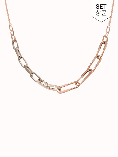 14K 18K 랑스 옷핀 클립 목걸이