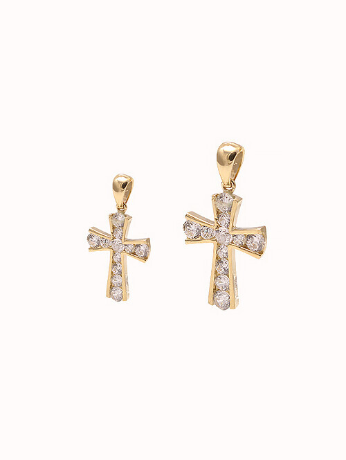 14K 18K 델가도 십자가 블링 펜던트(소,대사이즈)(체인별도상품)