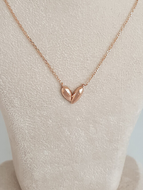 14K 18K 새싹 하트 목걸이