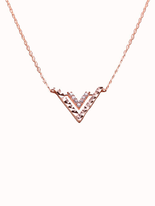 14K 18K 트레빌 브이 목걸이