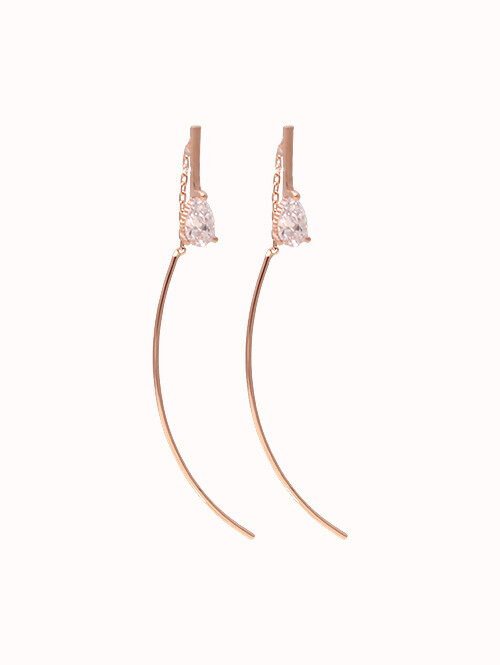 14K 18K 로레스 물방울 드롭 귀걸이