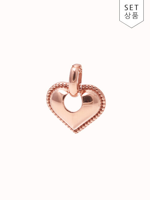 14K 18K 페퍼 볼륨 하트 펜던트 (체인별도상품)