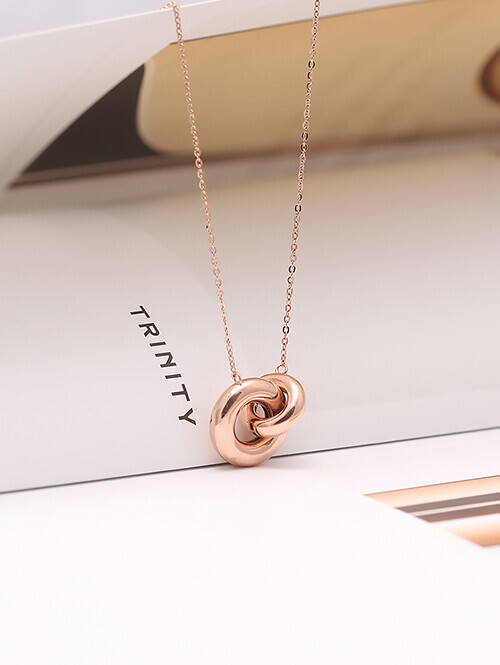 14K 18K 파핑 더블링 목걸이