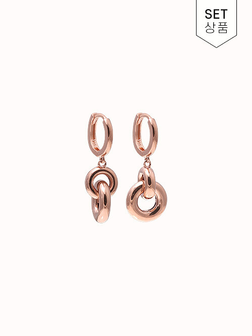 14K 18K 파핑 더블링 귀걸이