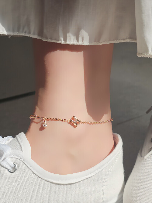 14K 18K H 심플 발찌