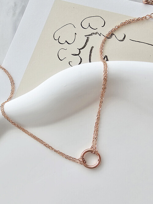 14K 18K 센누 써클링 두줄 체인 발찌