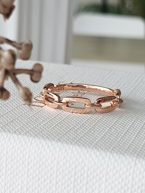 14K 18K 카르킨 체인 클립 반지