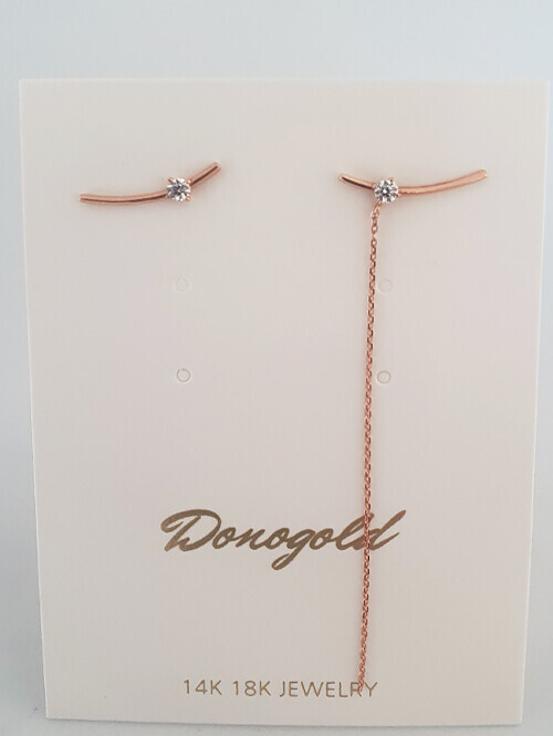 14K 브로아 언발 귀걸이(핀/침형)