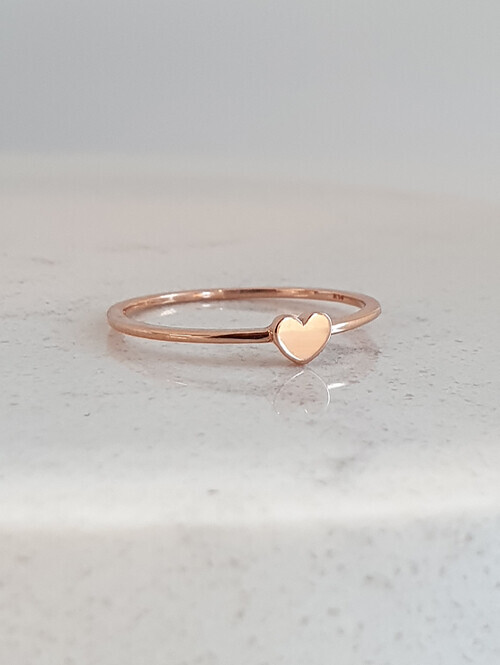 14K 18K 로닝 하트 반지