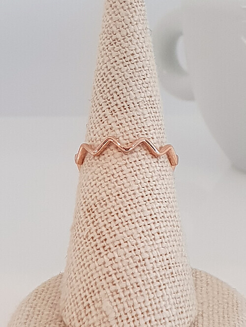 14K 18K 레트닌 지그재그 반지