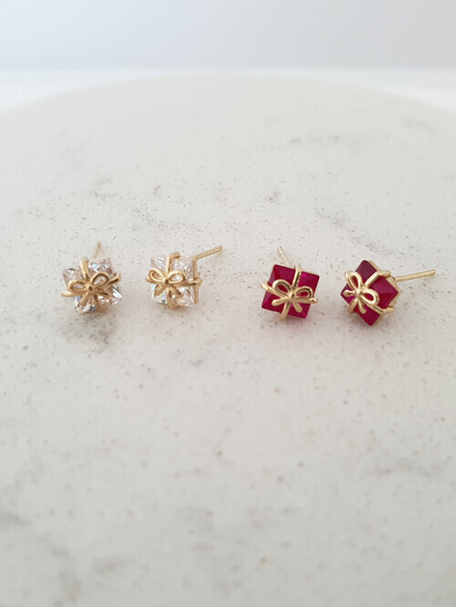 14K 프렌다 선물 핀귀걸이