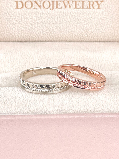 14K,18K 아띠마 사각 컷팅 레이어드 커플링