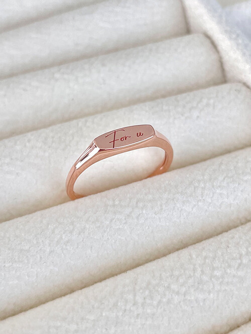 14K 18K For u 레터링 라운드 반지