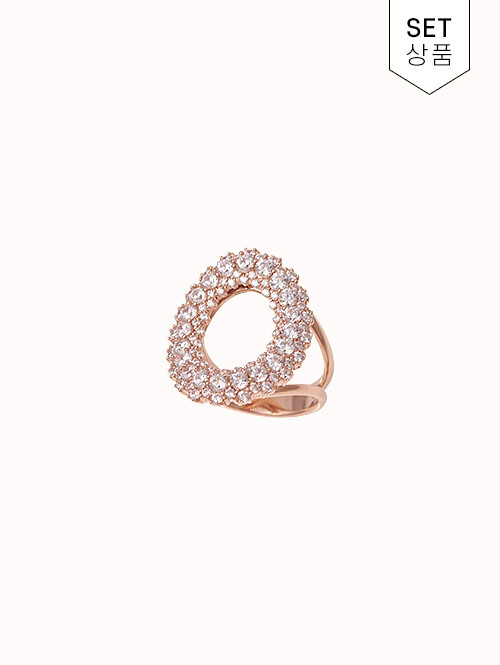 14K 18K 플레아 럭셔리 써클 큐빅 반지