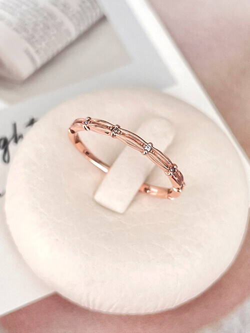 14K 18K 쉬폰 큐빅 반지