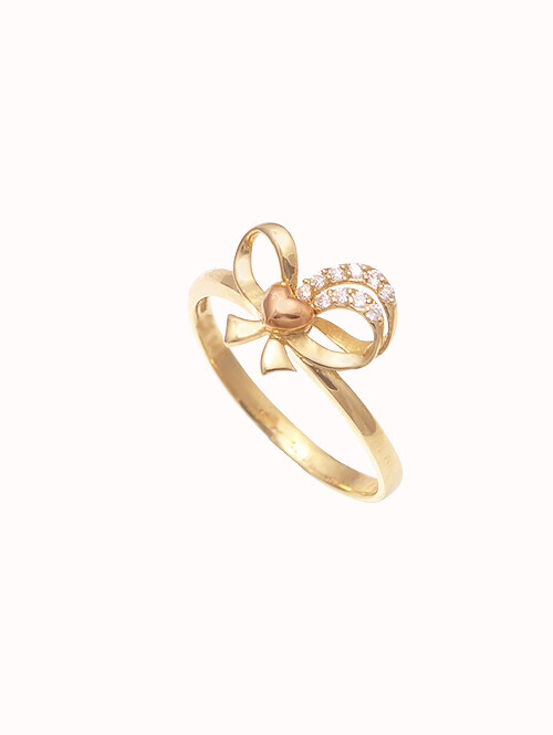 14K 18K 프리티 리본 반지