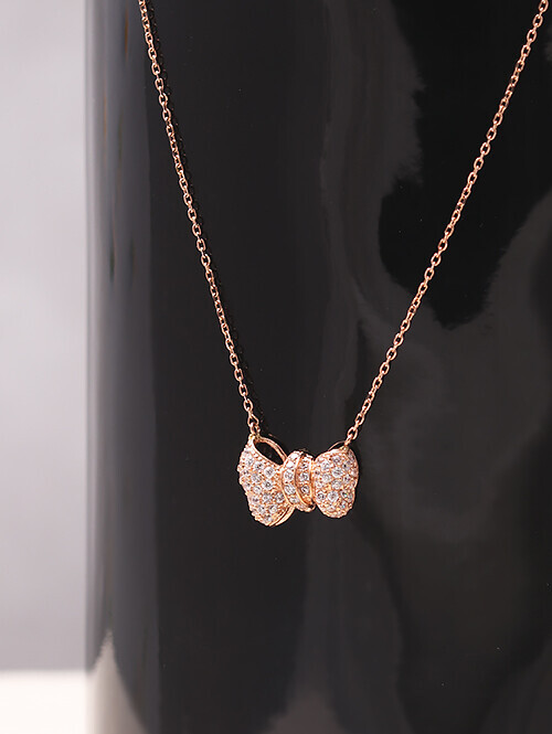 14K 18K 바니 리본 목걸이