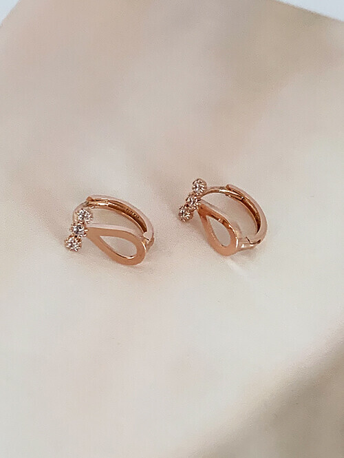 14K 18K 데루이 물방울 귀걸이