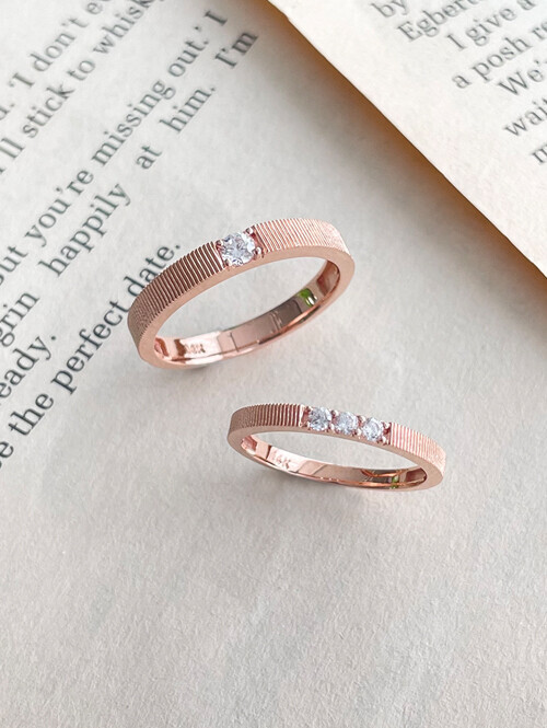 14K,18K 시크릿 무광 샌딩 커플링