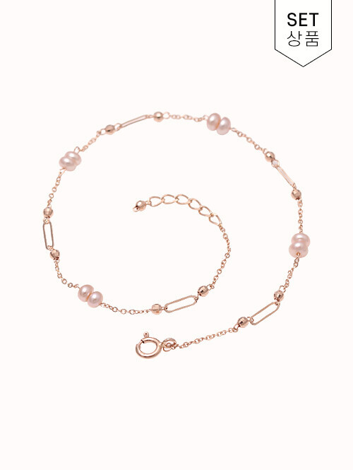 14K 다엔느 담수진주 클립 발찌