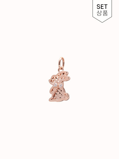 14K 18K 버니스 컷팅 토끼 펜던트 (체인별도상품)