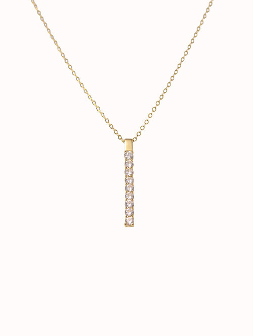 14K 18K 데지레 큐빅 스틱 목걸이