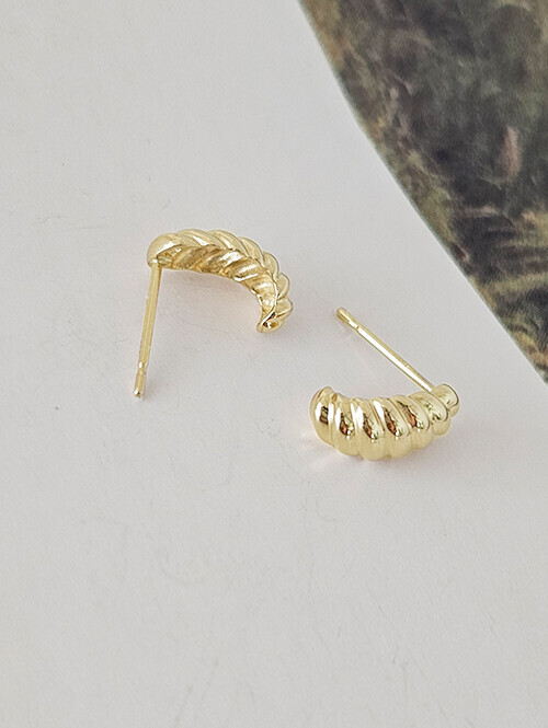 14K 소금빵 귀걸이 (핀/침형)