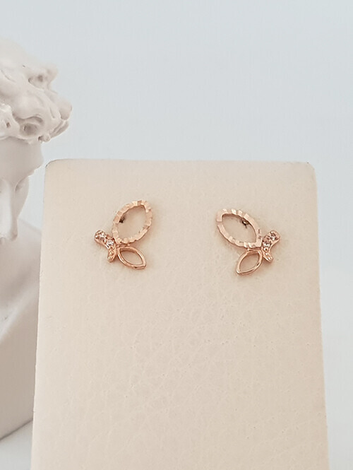 14K 라드 나비 귀걸이(핀/침형)