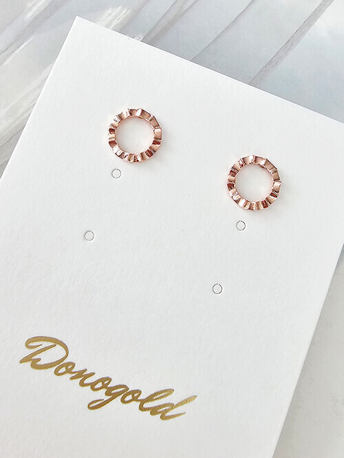 14K 유니크 써클라인 귀걸이 (핀/침형)