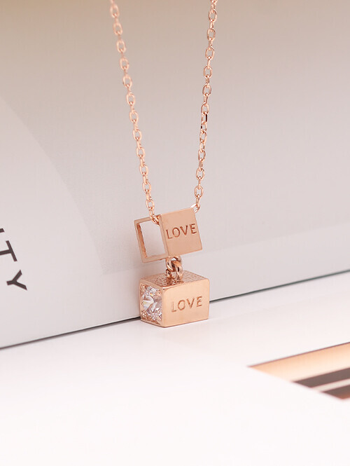 14K 18K 로맨틱 러브 목걸이