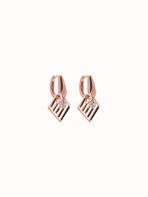 14K 18K 풀러 스퀘어 귀걸이