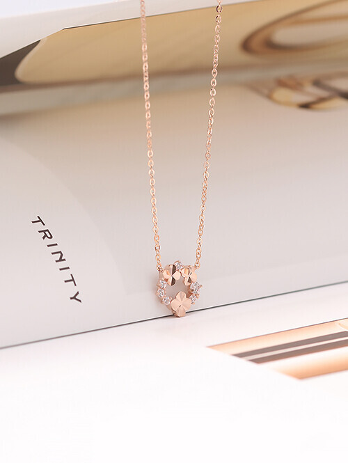 14K 18K 벨리움 플라워 목걸이