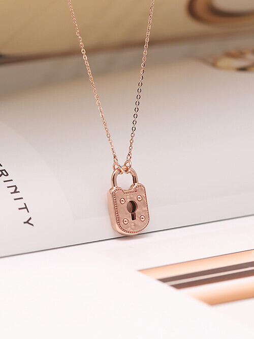 14K 18K 멜르테 양면 자물쇠 목걸이