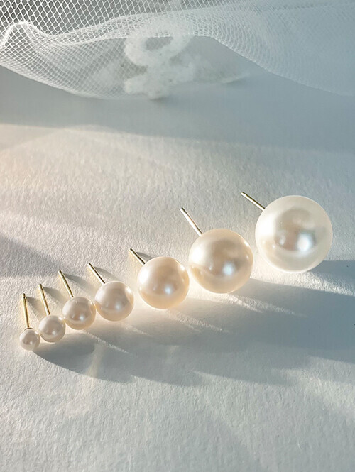 [당일출고] 14K 스왈 데일리 진주 귀걸이 한쌍(핀/침) (3mm~12mm)
