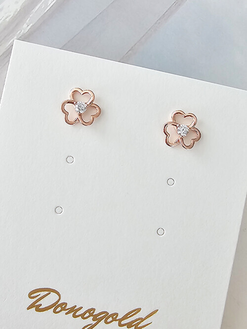 14K 알로하 크로바 귀걸이 (침/핀형)